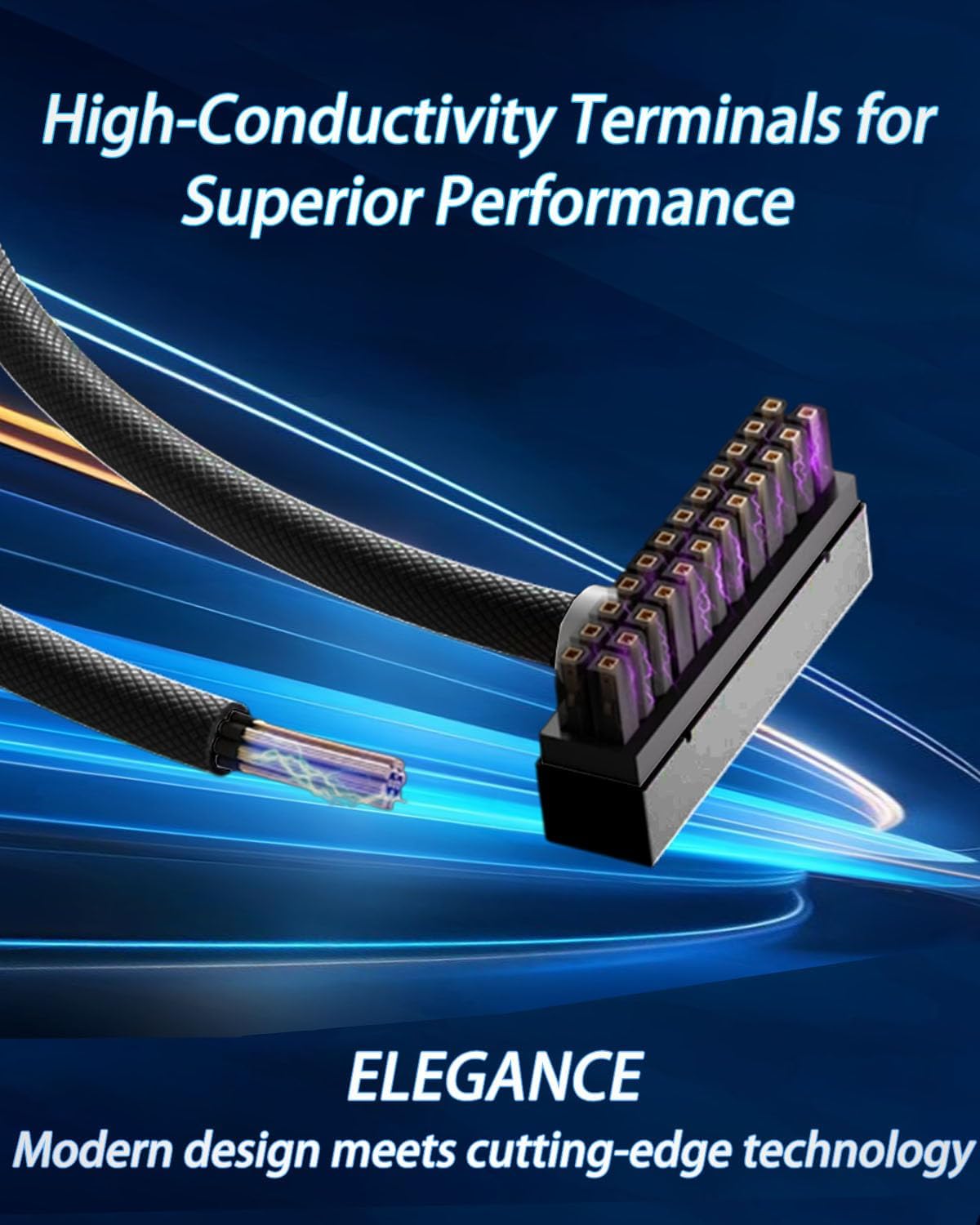 24Pin Motherboard Power Extension Cable with ARGB Extension Cable PC 90-Degree Design. This Power Extension Cable is Suitable for Male and Female interfaces of Various Motherboards and Power Supplies