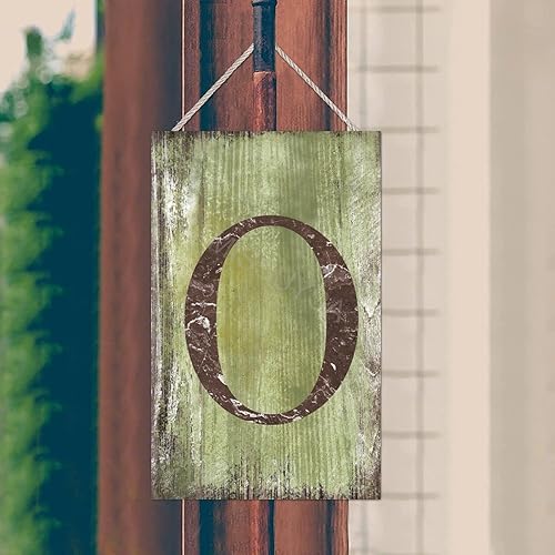 Vista 138 de Letrero colgante de madera con letra J, letrero de madera para decoración del hogar, 26 letras del alfabeto de metal, placa de madera, decoración