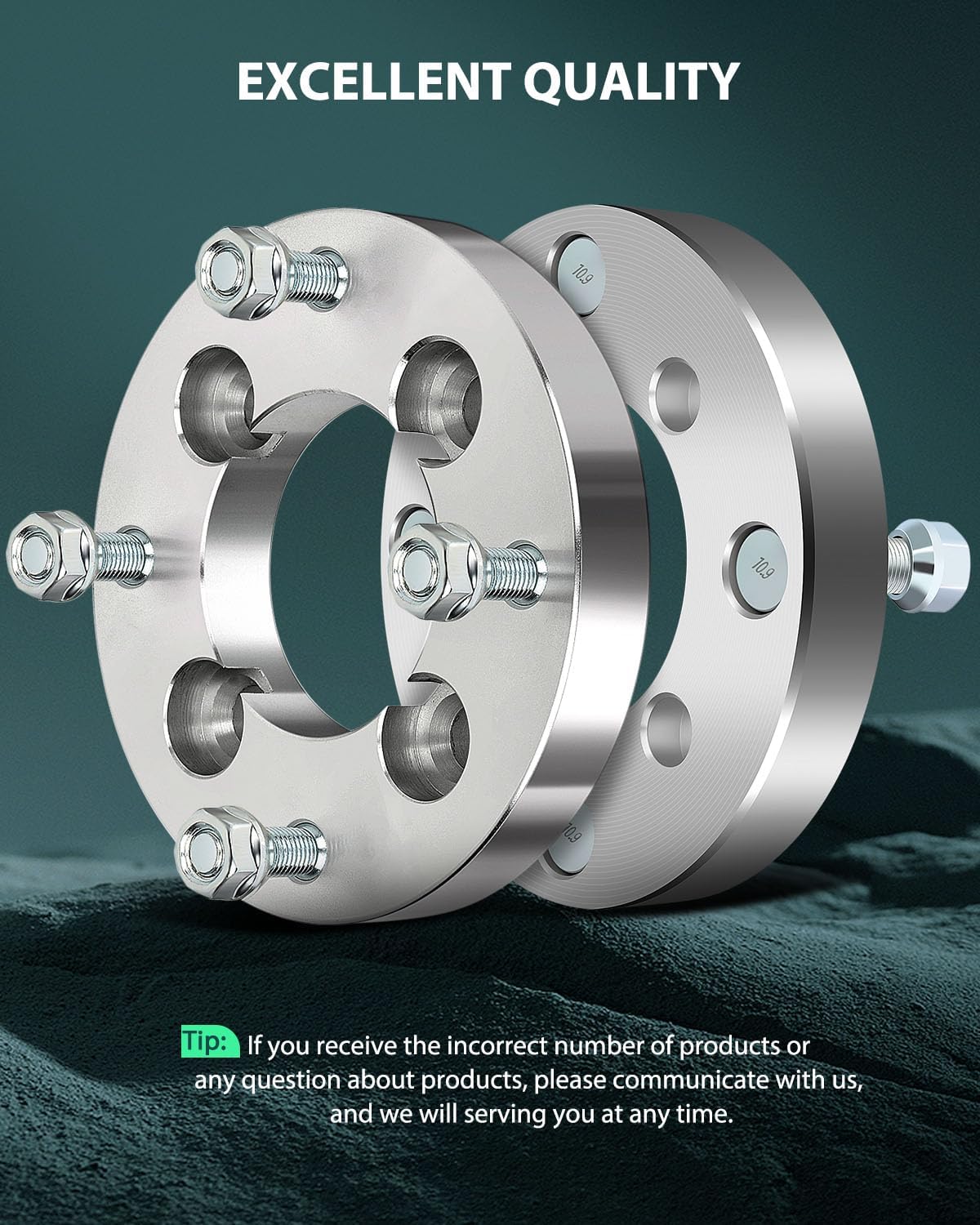 SCITOO 4x110 to 4x137 Wheel Spacers 1 inch Thick Hub Bore 74mm with 12x1.5 Studs, Silver 4 Lug Wheel Spacers Adapters Fit for RX-7 1979-1985 - 4Pcs