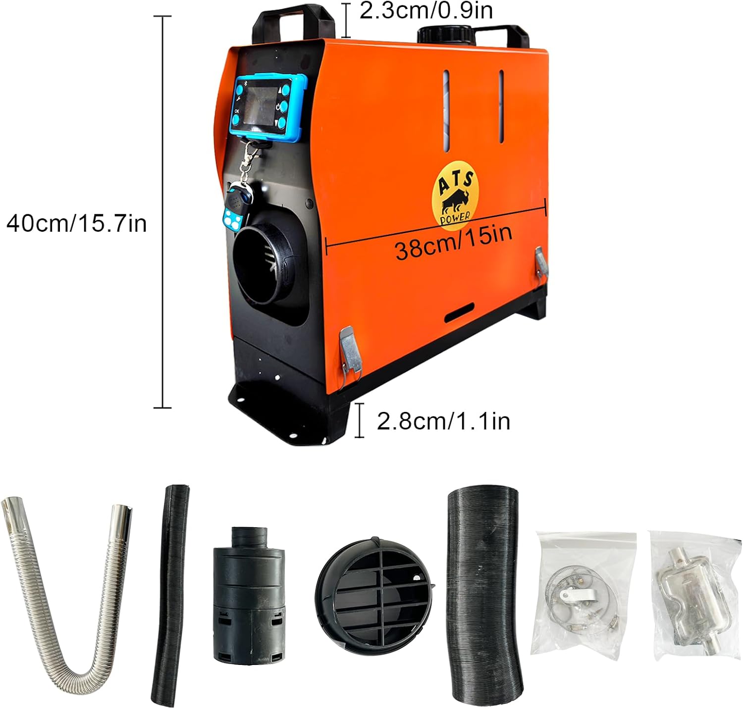 5KW Diesel Air Heater - 12V-24V Portable Diesel Heater with 0.25-0.5L/H Fuel Consumption, -35°C to 30°C Working Temp for RV, Truck, Boat, Camping