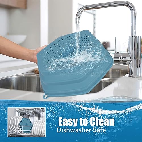 Miniatura 9 de Juego de 2 fundas de silicona para microondas de 10 pulgadas y salvamanteles como soporte para tazón, para protector de salpicaduras multiusos