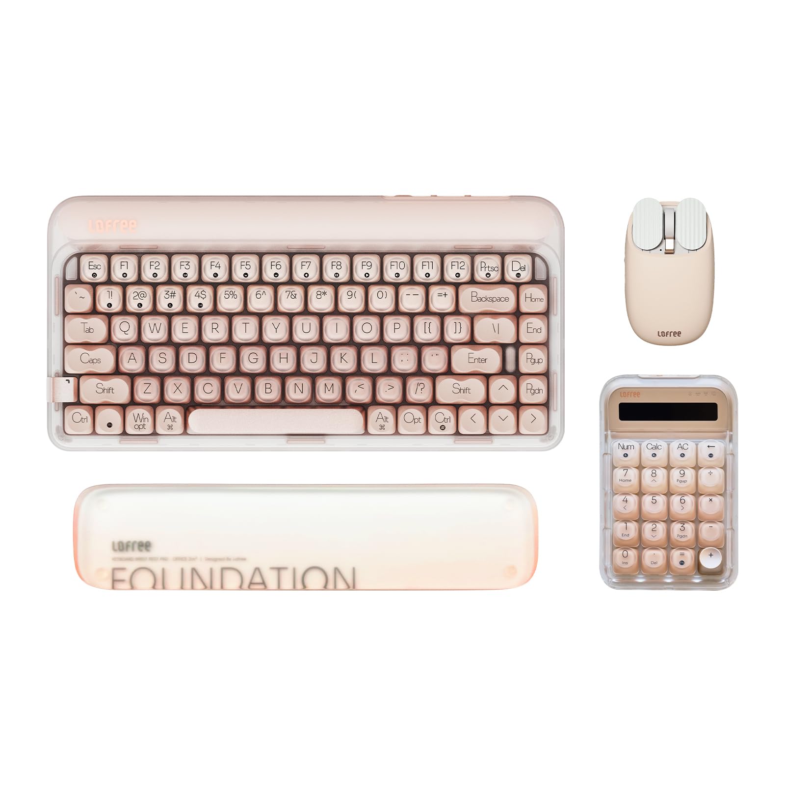 Amazon.com: LOFREE DOT Foundation Keyboard with Numpad & Milk Tea