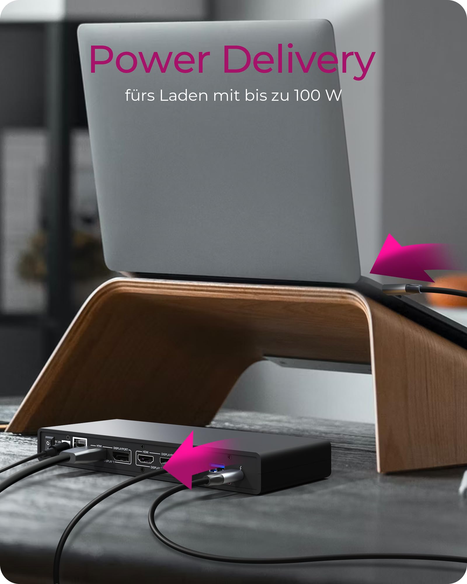 ICY BOX Stacja dokująca USB-C (14 w 1) do 2 monitorów (2 x HDMI i 2 x DP), 5K 30 Hz | 4K 60 Hz, 6-drożny hub USB 3.0, 65 W, Power Delivery, Gigabit Ethernet, Audio, IB-DK2245AC