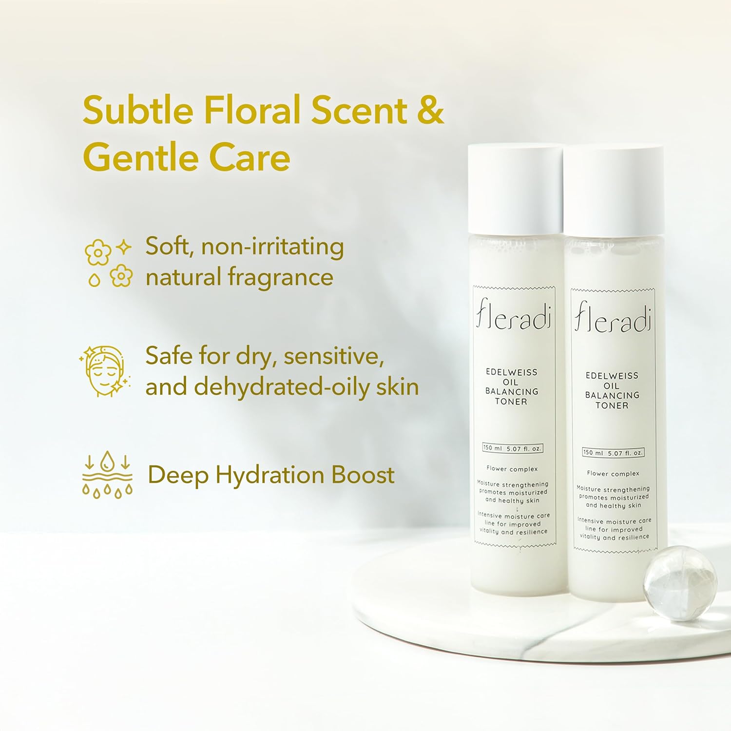 Edelweiss Oil Balancing Toner: Revitalize with 20% Edelweiss Extract - Dual Layer Hydration & PH Balance, Rich in 11 Flower Extracts, 5.07 fl oz - Ideal for All Skin Types - Image 6