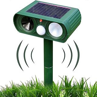 Sponsored Ad - WZHHPIDN Solar Ultrnic Cat Deterrent Outdoor,Dog Deterrent Outdoor with Flashing LED Lights for Cat, Dog, D...