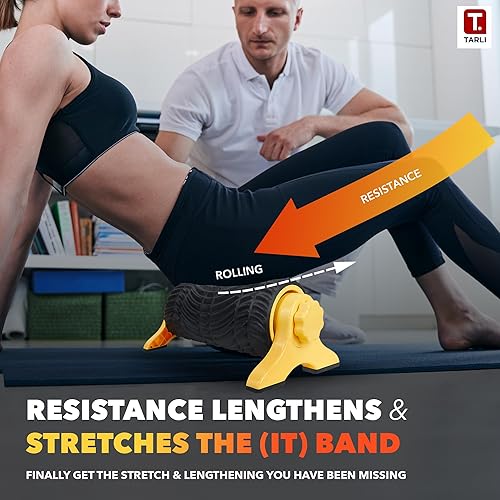 Miniatura 2 de XL IT Band - Rodillo de espuma firme con banda de resistencia, 17 pulgadas, rodillo de ejercicio para problemas de banda de TI, masaje muscular de