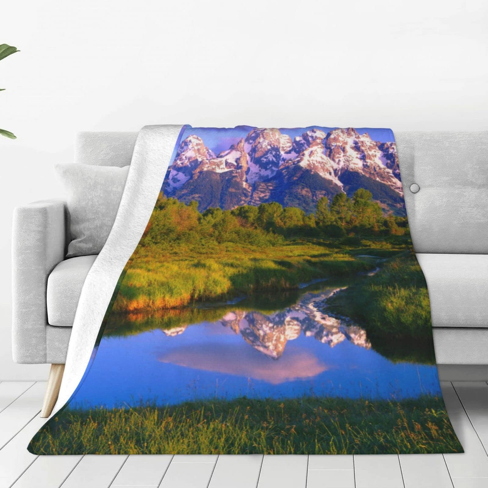 DANLIMUltra-Soft Micro Fleece Blanket Comfortable Simple Luxury Sofa Blanket Four Seasons Bedding National Park Gift