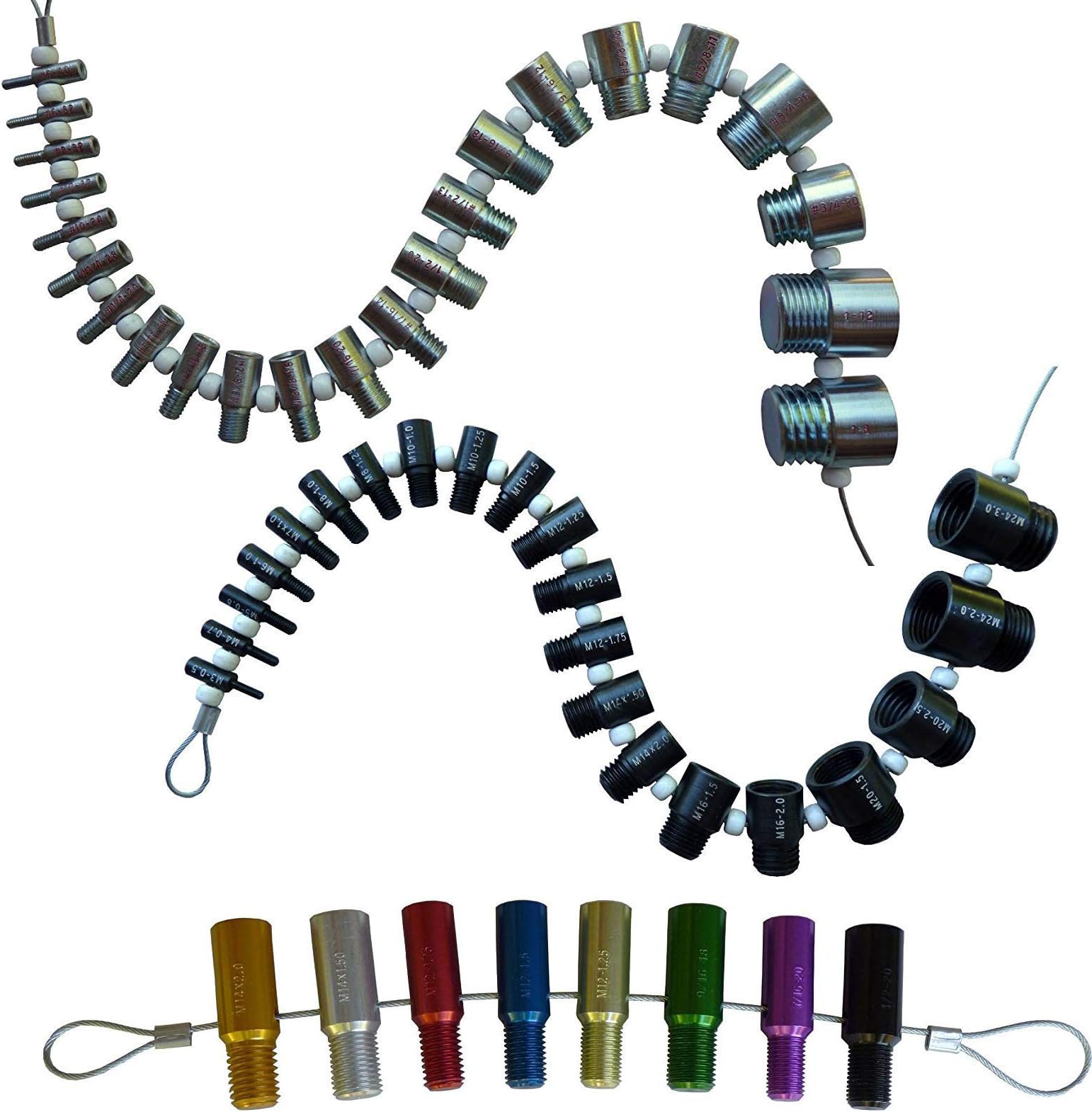 Thread Checker Nut and Bolt (Complete SAE/Inch, Metric Set and Wheel Lug/Stud)