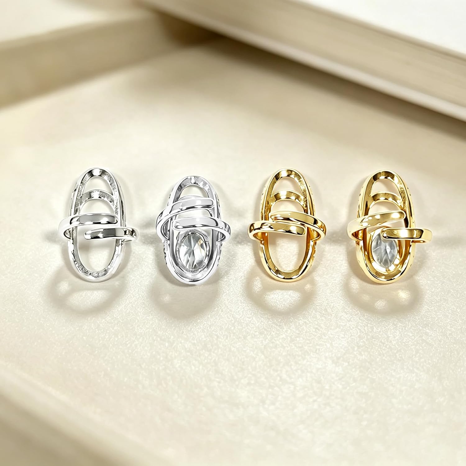 4 PCS Fingernail Rings Set