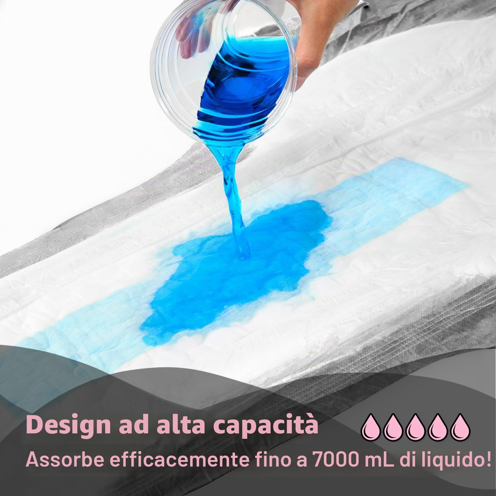 LittleForBig Assorbente Ultra 7000 ml Pannolino Stampato per Adulti 10 Pezzi - Goth Brat (L)