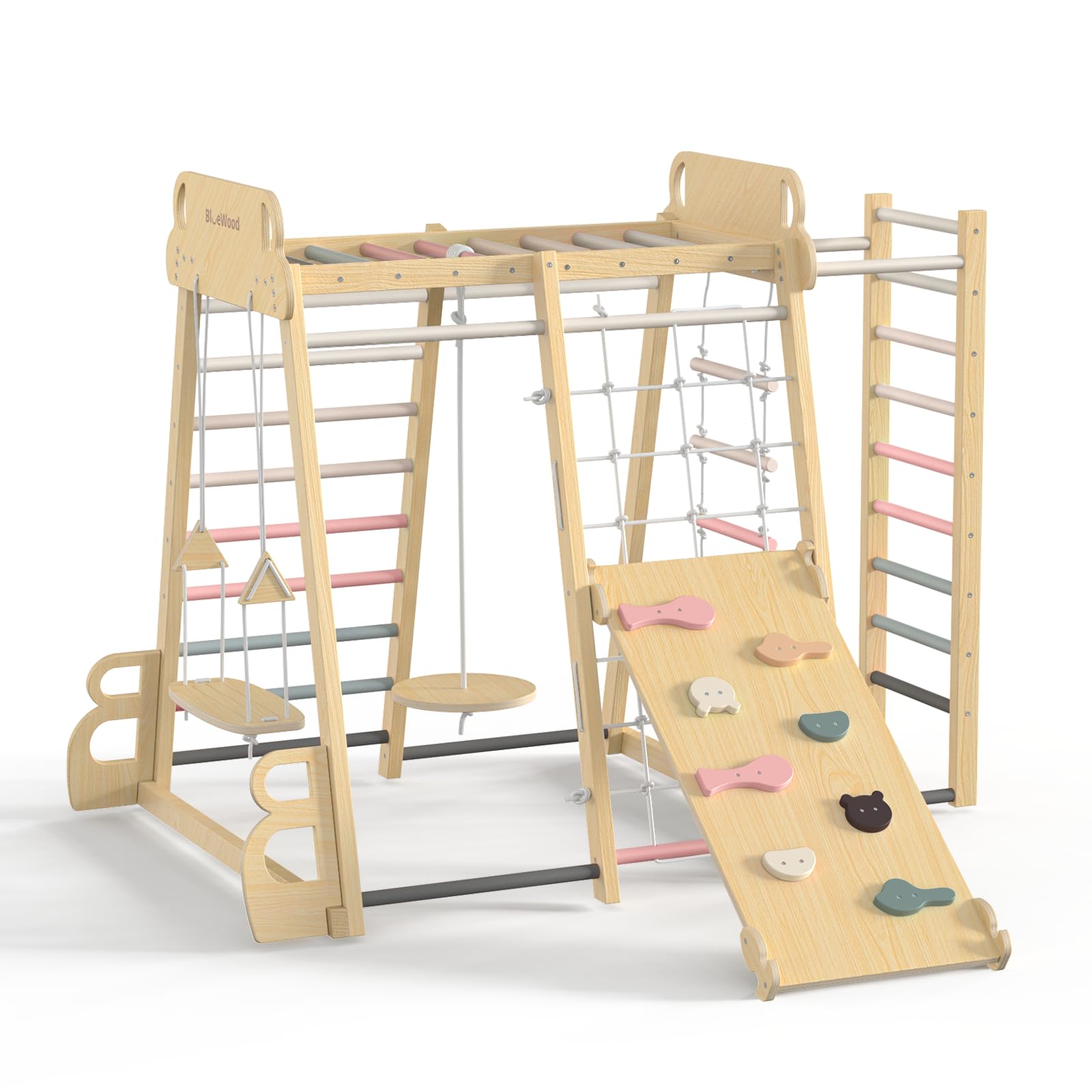 BlueWood Indoor Jungle Gym for Kids Ages 4-8