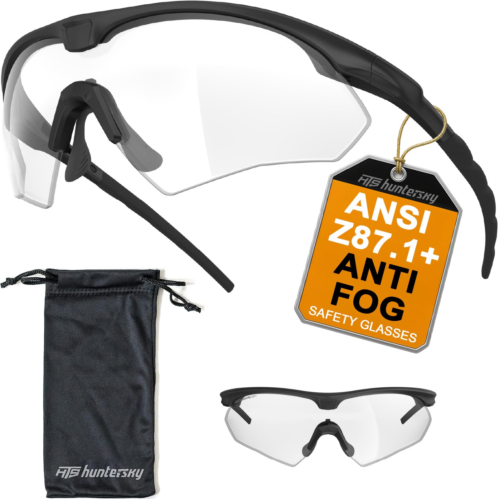 HTS HUNTERSKY S53 anti fog Tactical Shooting Range Safety Glasses Ballistic eye protection Hunting Airsoft Riding Pickleball