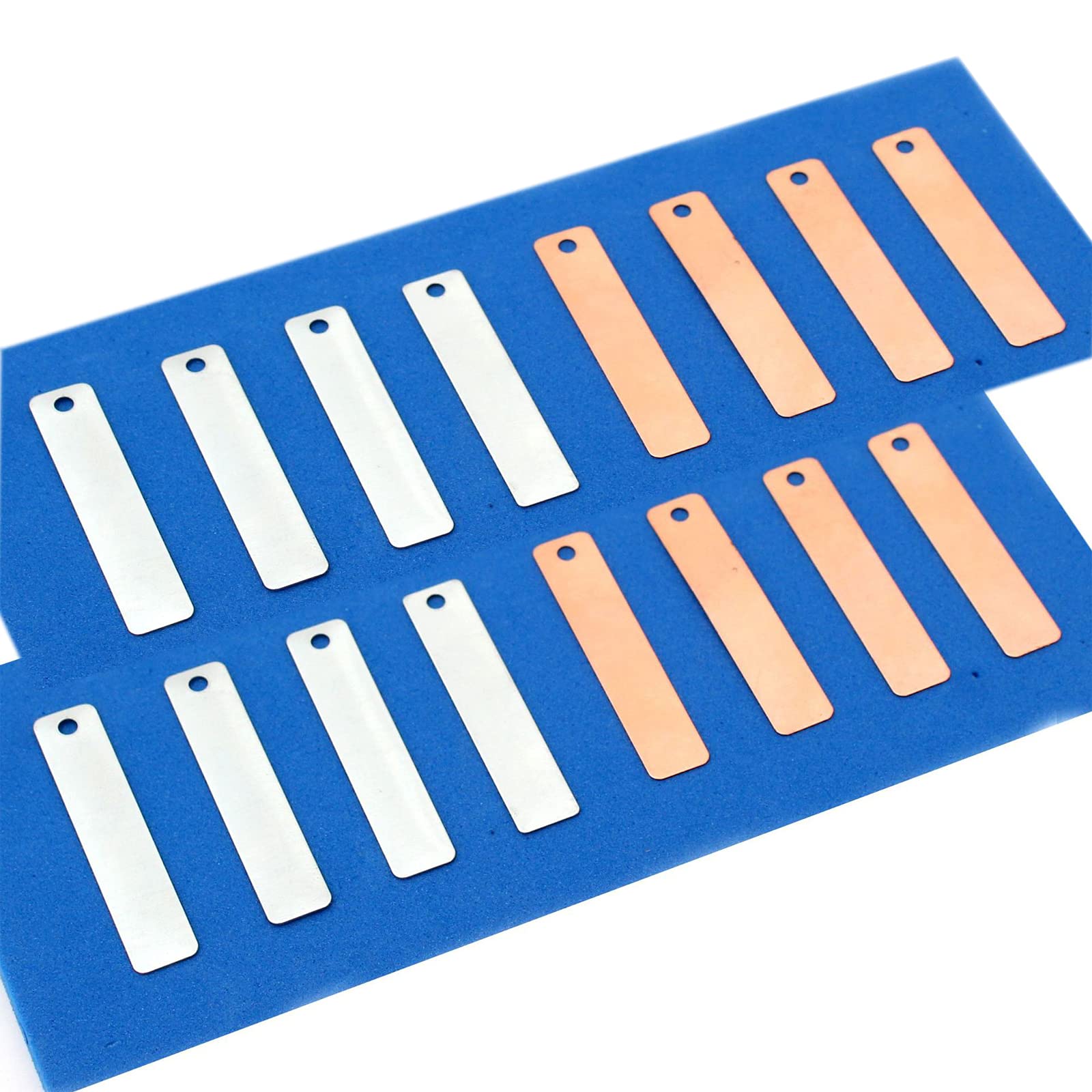 金属板 亜鉛板 銅板 果物電池用 小学生 中学生 理科 サイエンス実験 自由研究 レモン電池 回路実験 自作メッキ ミニサイズ 2０枚入