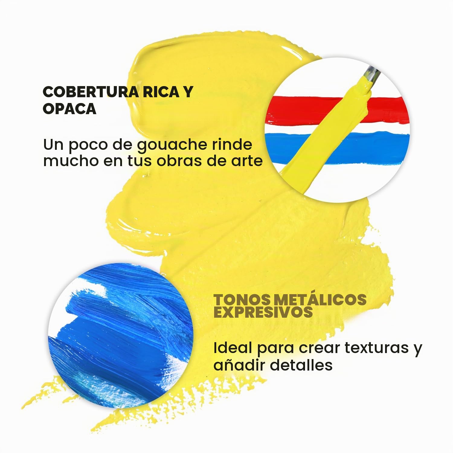 ARTFLY HIMI - Juego de pintura gouache, 36 colores x 12 ml, diseño de taza de gelatina doble con 3 pinceles de pintura y una paleta en una funda de transporte, perfecto para artistas, estudiantes