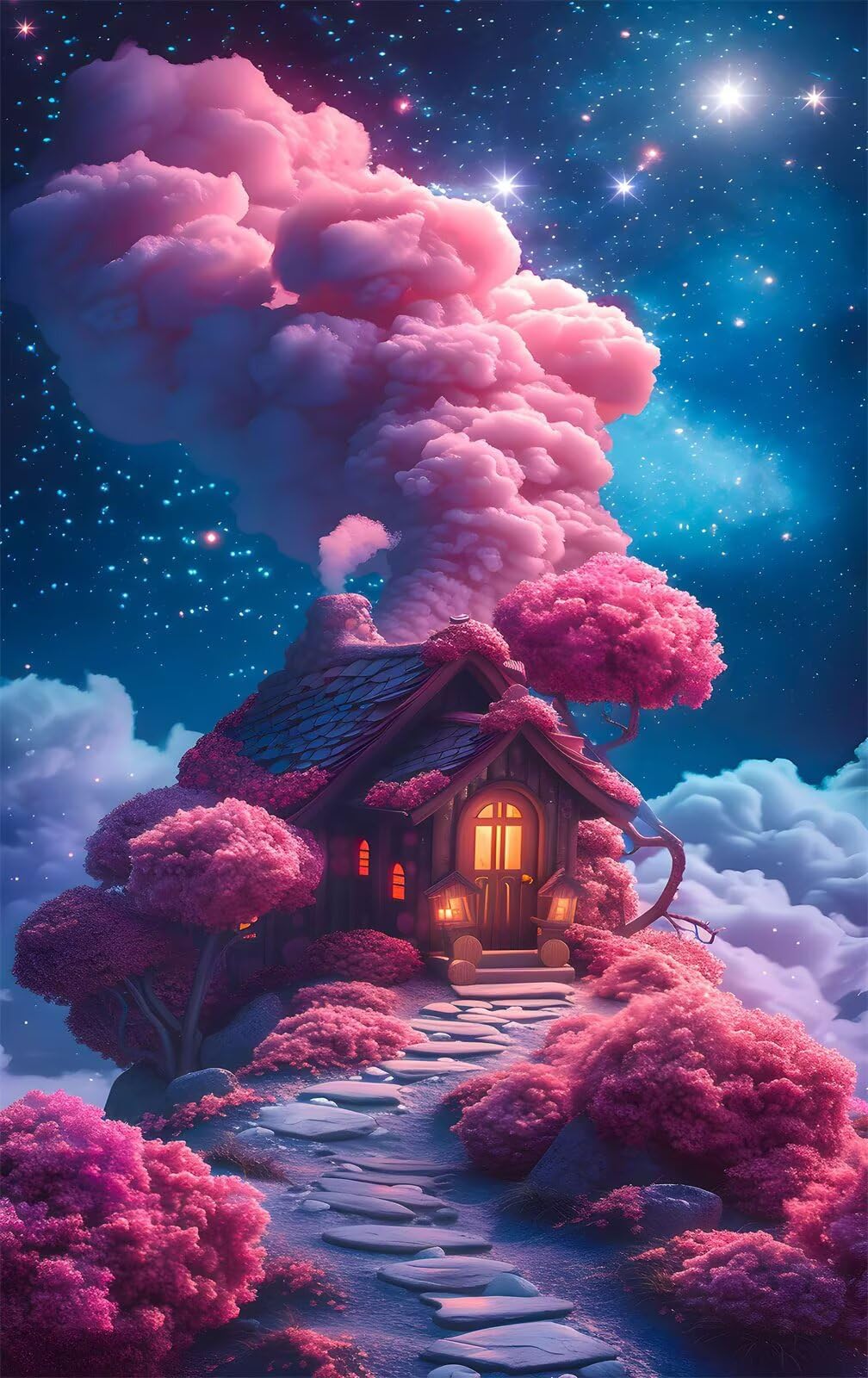Puzzle 2000 Pezzi Cottage Cielo Stellato Puzzle Classici, Giochi Rilassamento e Intelligence, Puzzles Impossible, Idea Regalo Uomo e Donna
