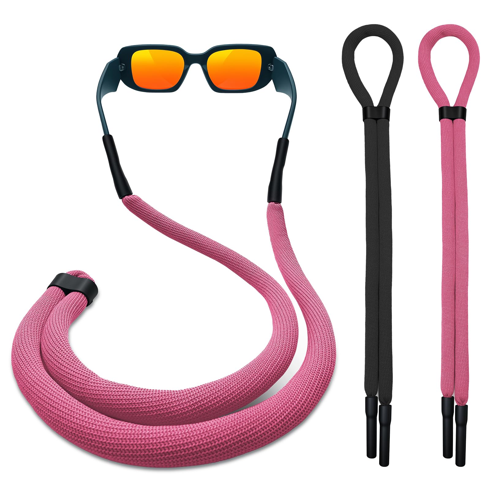 Favanty Floating Glasses Strap for Sport Adjustable Anti-slip Sunglasses Strap for Men Women Kids，Surf Eye Glasses Holders Around Neck，Swim loupes