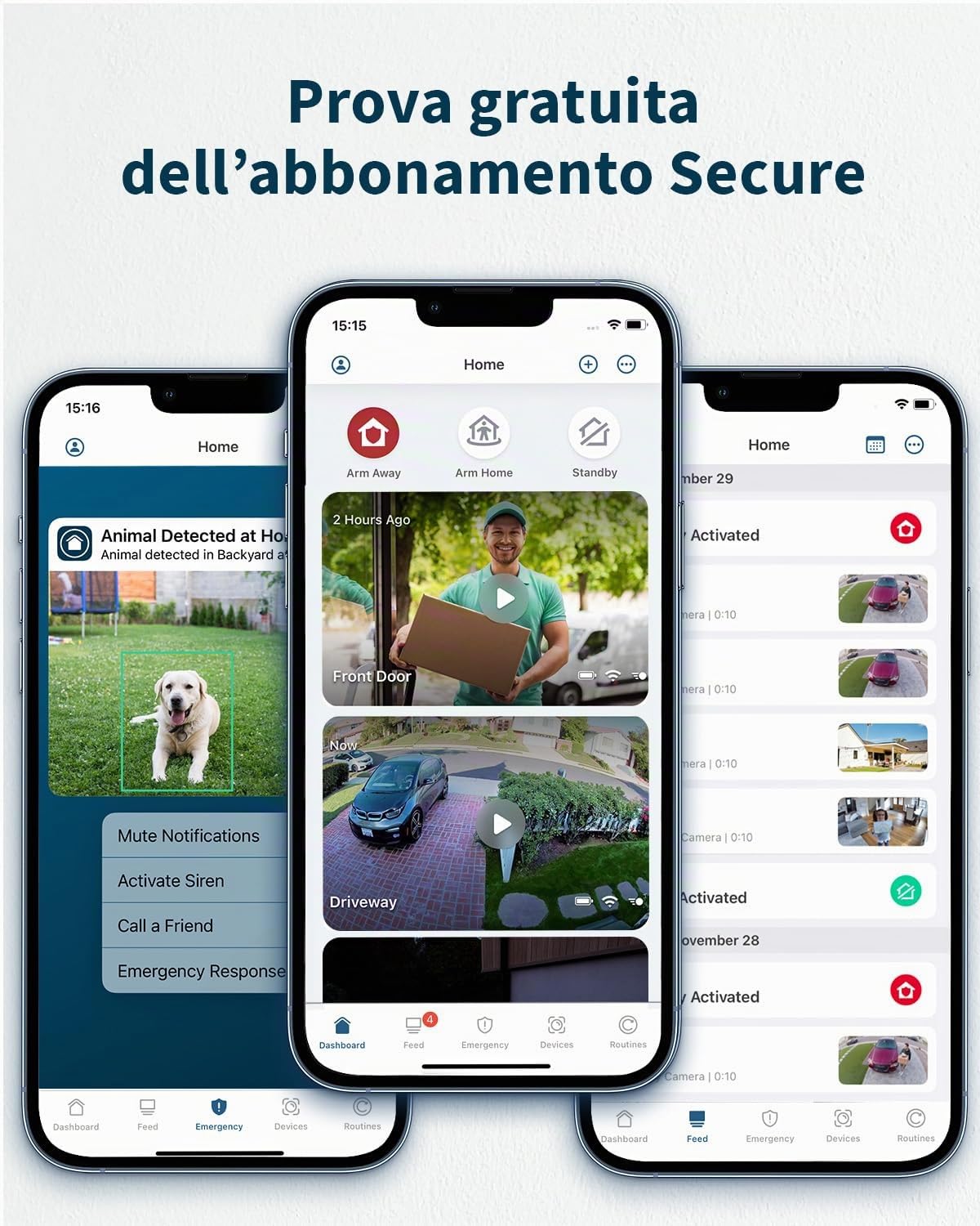 Kit Iniziale per la Sicurezza Domestica Arlo(Essential 2 Telecamera,Videocitofono),Senza Fili, Full HD, Visione Notturna,Luce,Sensore di Movimento,Sirena,Audio Bidirezionale, Prova Inclusa Arlo Secure