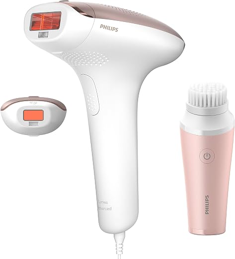 Philips BRI922/00 Lumea Advanced Epilateur à lumière pulsée avec 2 Embouts Corps/Visage et brosse nettoyante visage VisaPure mini