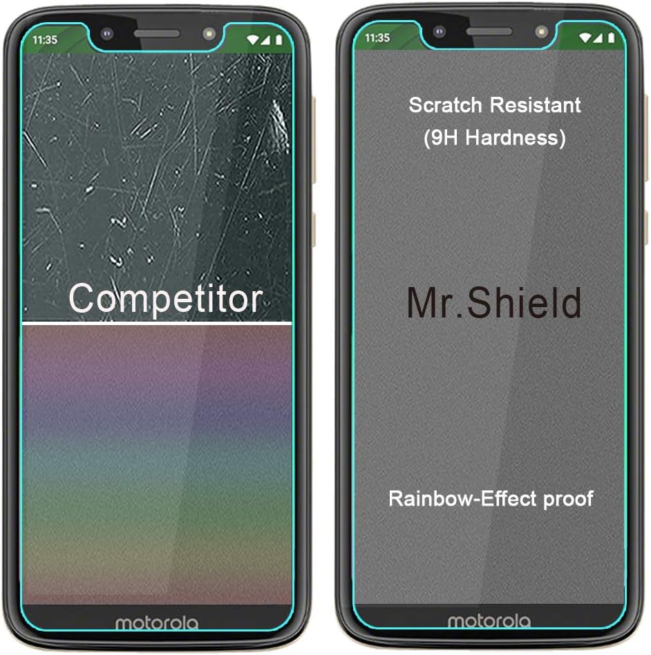 Mr.Shield [3-PACK] Designed For Motorola (Moto G7 Optimo) [Tempered Glass] Screen Protector with Lifetime Replacement