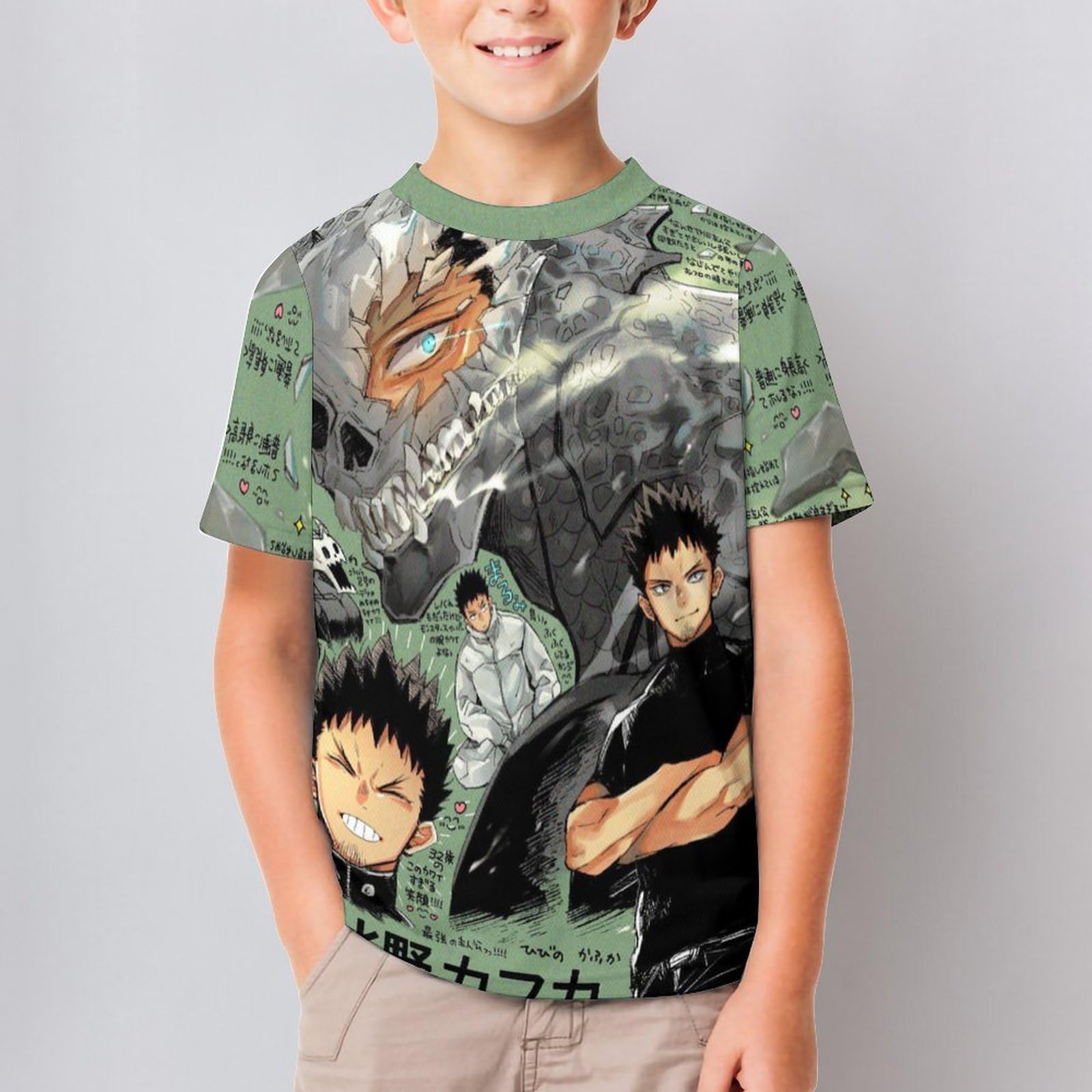 Amazon.co.jp: 怪獣8号半袖Tシャツ子供服丸首 Tシャツ速乾 Tシャツ 