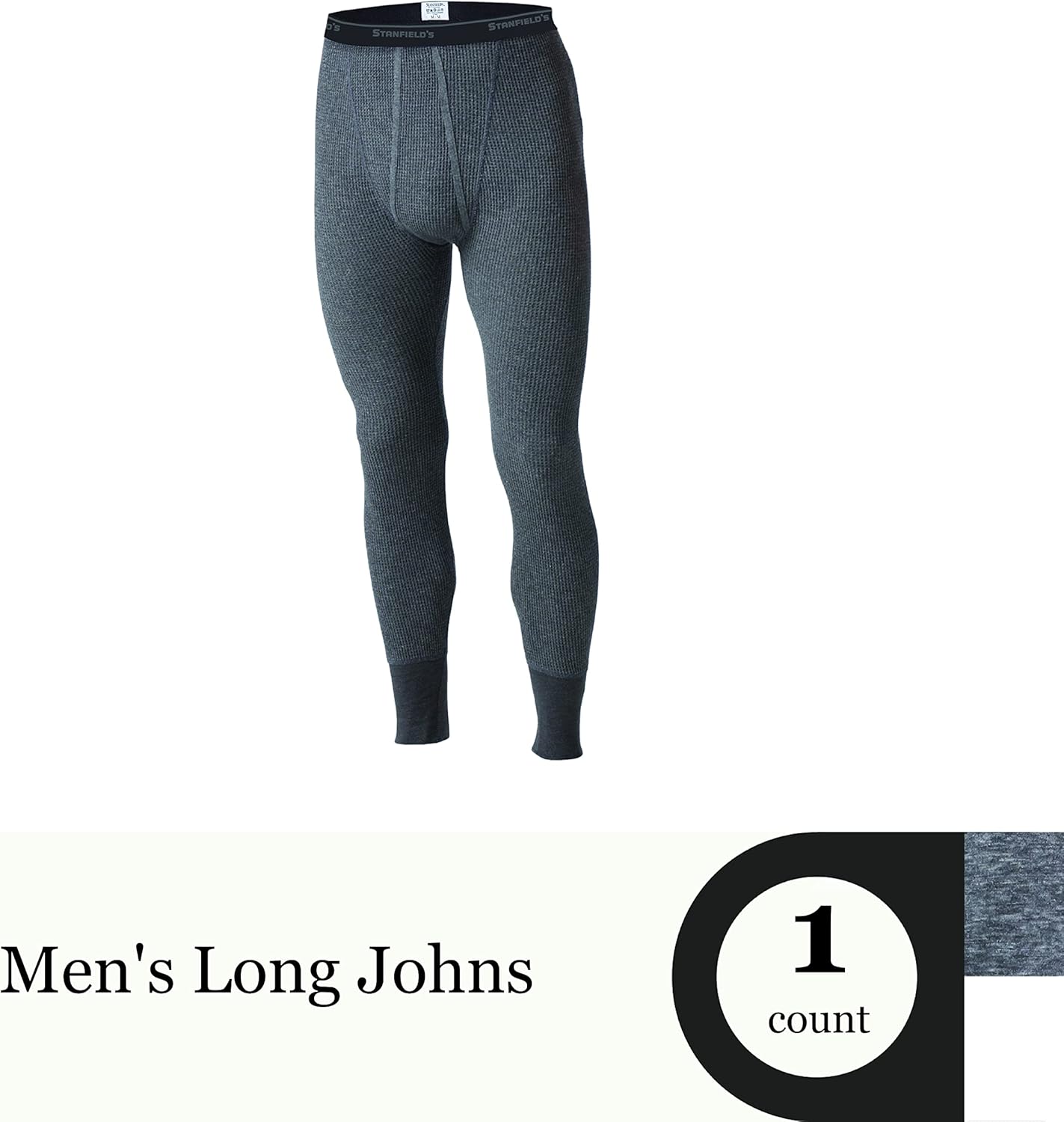 Stanfield's Men's Long Johns, Charcoal Mix