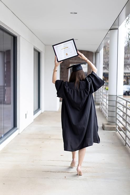 Kate & Milo Diploma Çerçevesi, Klasik Belge ve Sertifika Ekran Çerçevesi, Beyaz Mat Siyah, Mezun Hediye Fikirleri, Duvar veya Masa Üstü Çerçeve