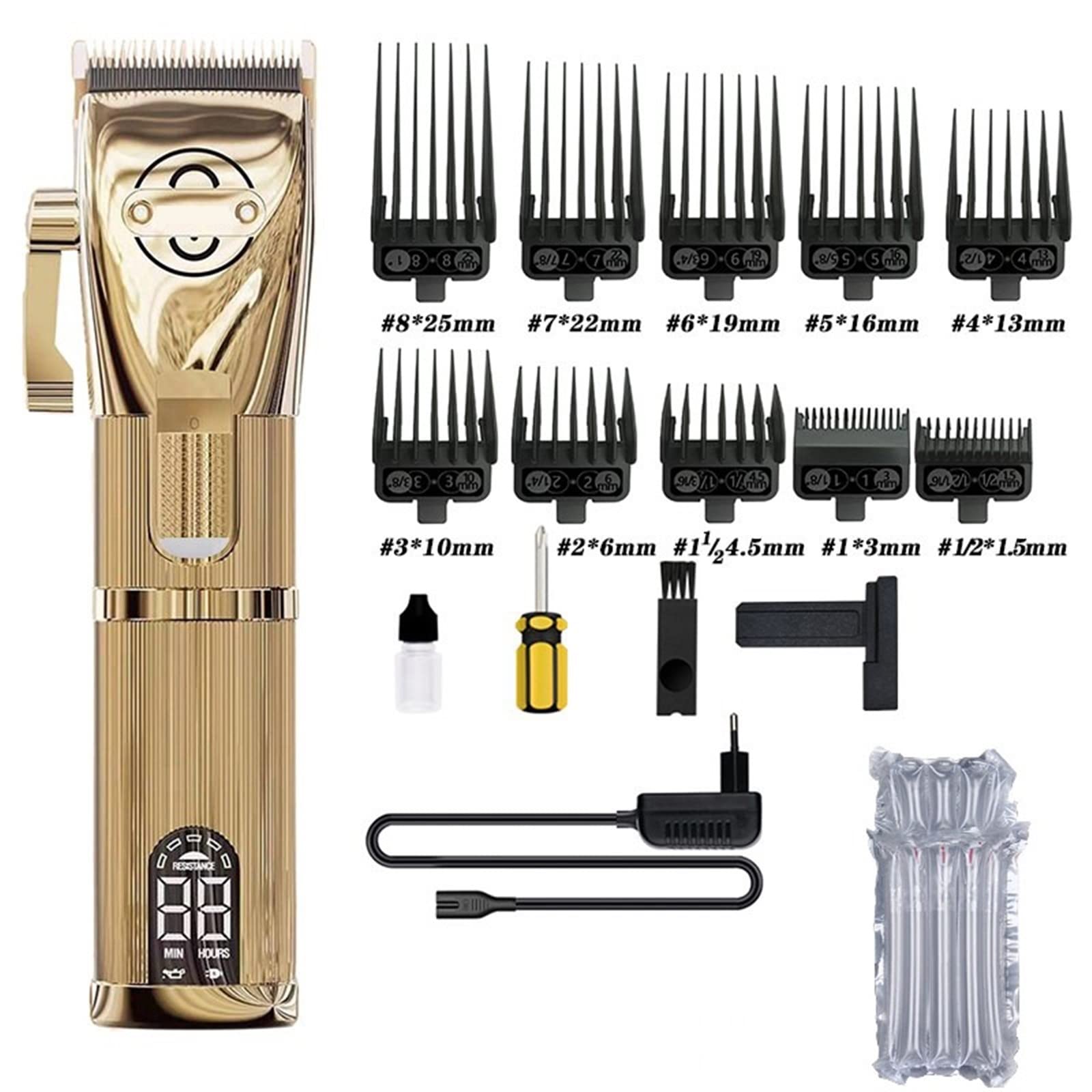 TTXNJKBF Hair Trimmer P800 Oil Head Electric Hair Clippers Golden Carving Scissors Electric Shaver Hair Trimmer Hair Care and Styling(P800 Bubble Bag,AU Plug)