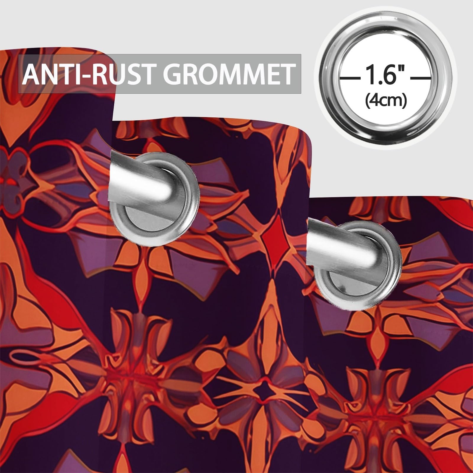 Rideaux Isolants 110L X 215H cm (2 Panneaux), Design Géométrie Simple, Tenture Opaque Anti-Chaleur pour Chambre Principale, Marron Violet
