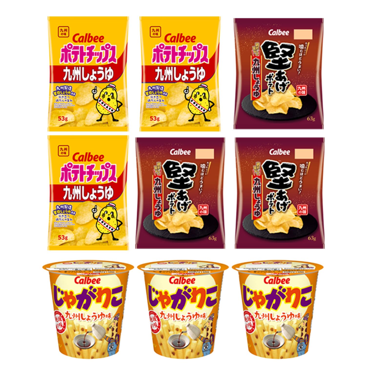 Amazon.co.jp: ポテトチップス 堅あげポテト じゃがりこ 九州しょうゆ
