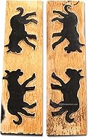 Vista 19 de Báscula de mango de cuerno de búfalo (parte superior plana) - (rojo vino) - (4.50 x 1.25 x 0.25)