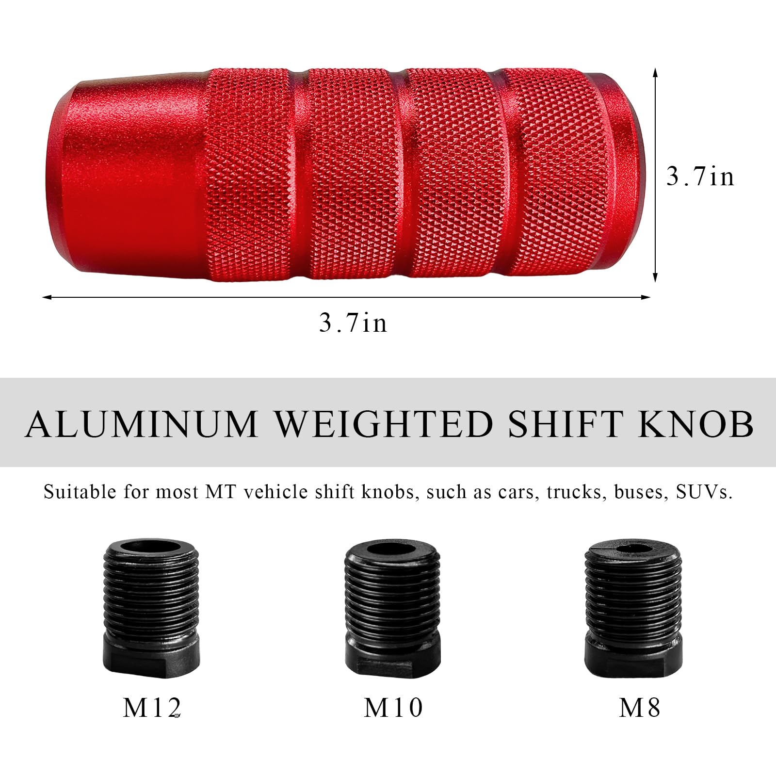 Automatic Shift Knob - Alloy Gear Shifter With M8 M10 M12 Adapters For Car Modification