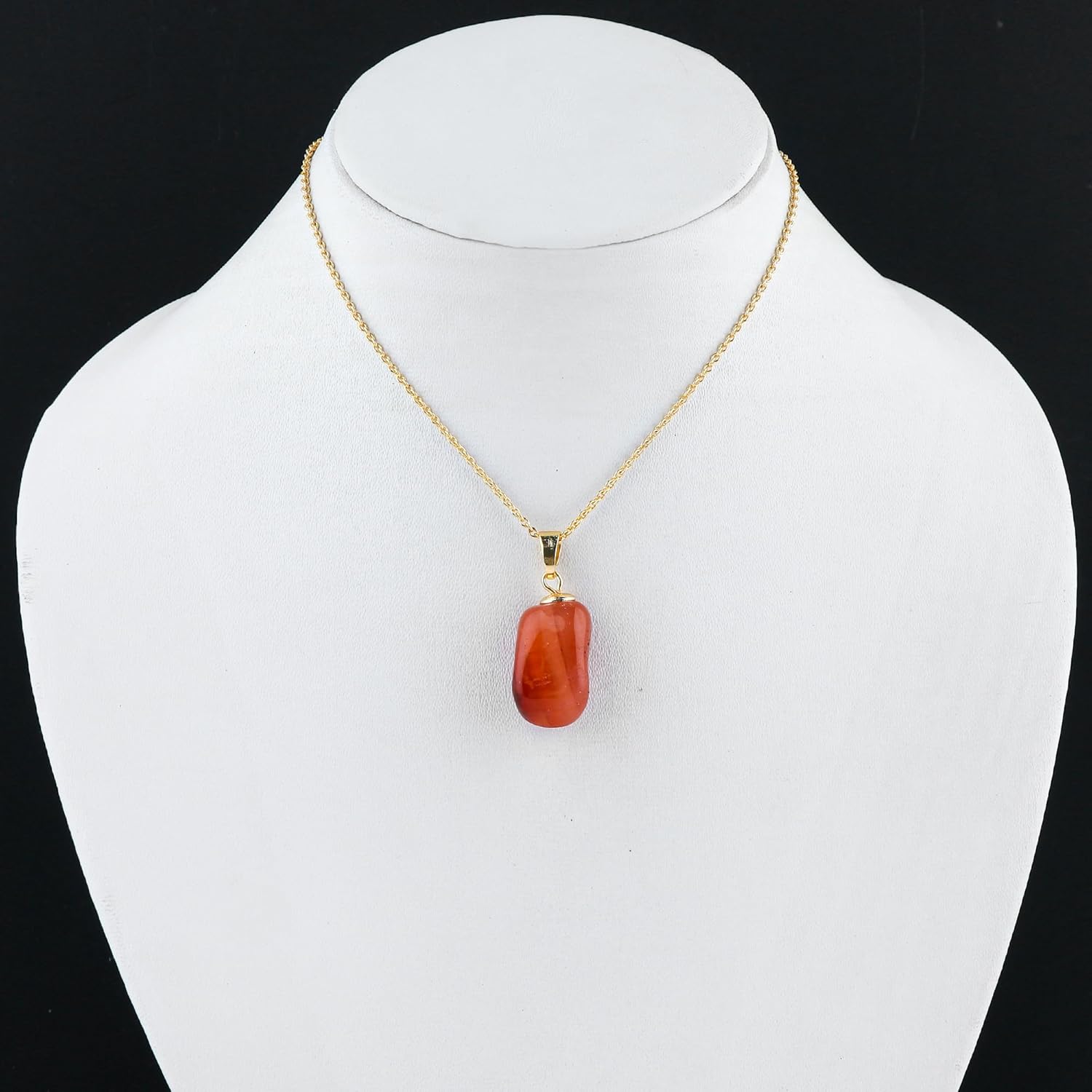 Gemstone Handmade Tumble Pendant Necklace for Women |Natural Healing Crystal Jewellery| Chain 16+2 Inch Adjustable | Gift Jewelry - Image 7