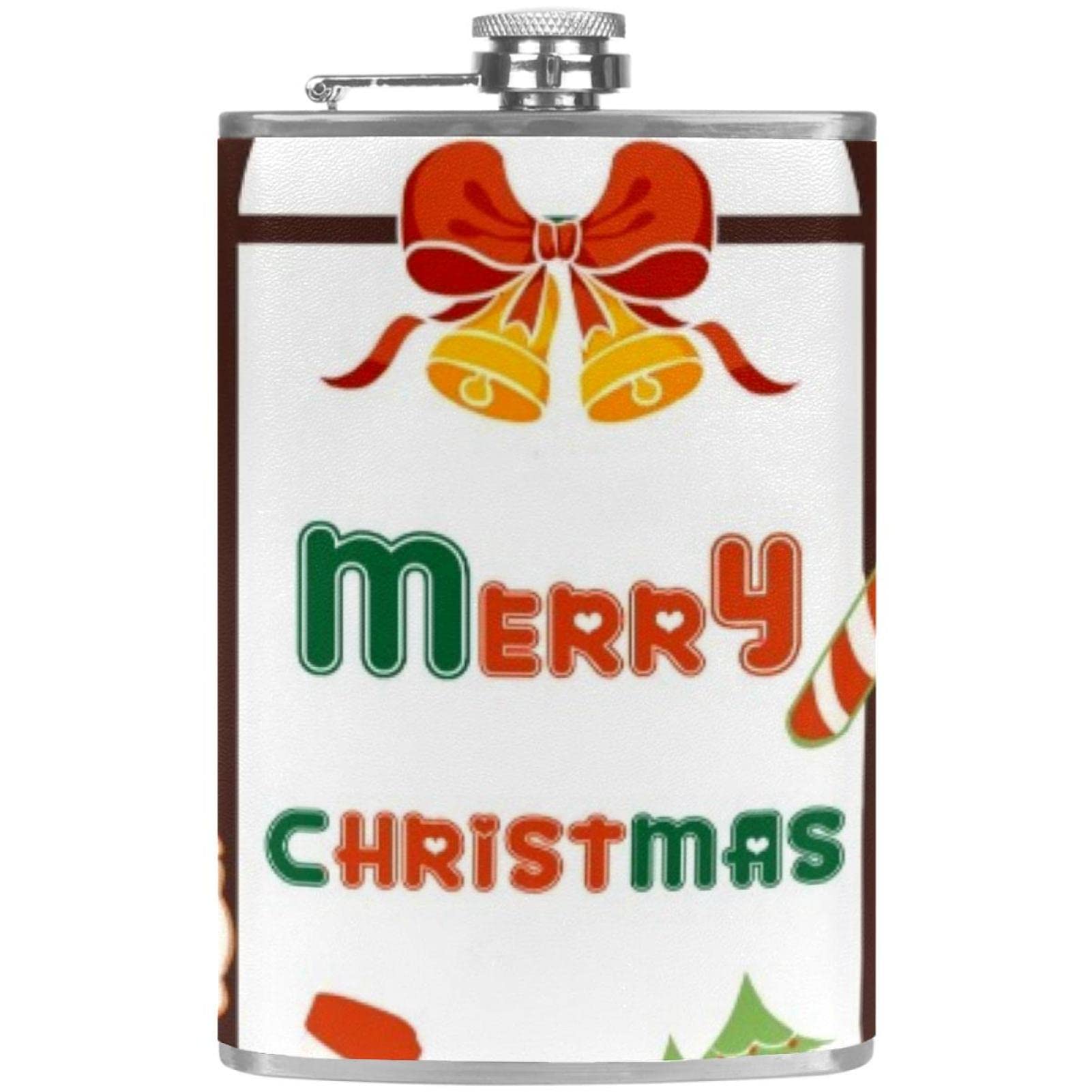 Flasque de poche de Noël et son entonnoir pour savourer votre liqueur au marché d'hiver