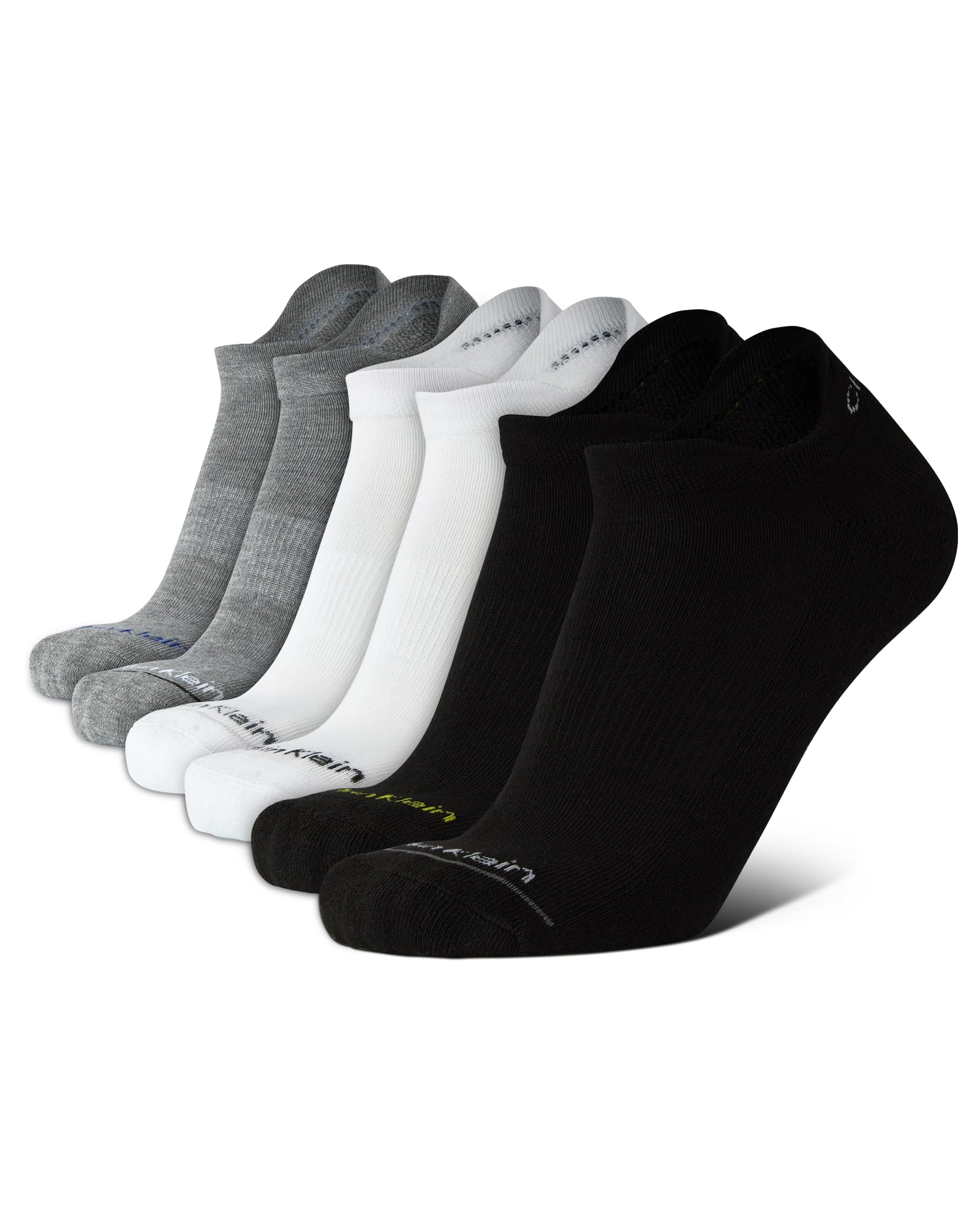 Calvin Klein Mens 6 Pack Cushioned Low Cut Tab No Show Socks