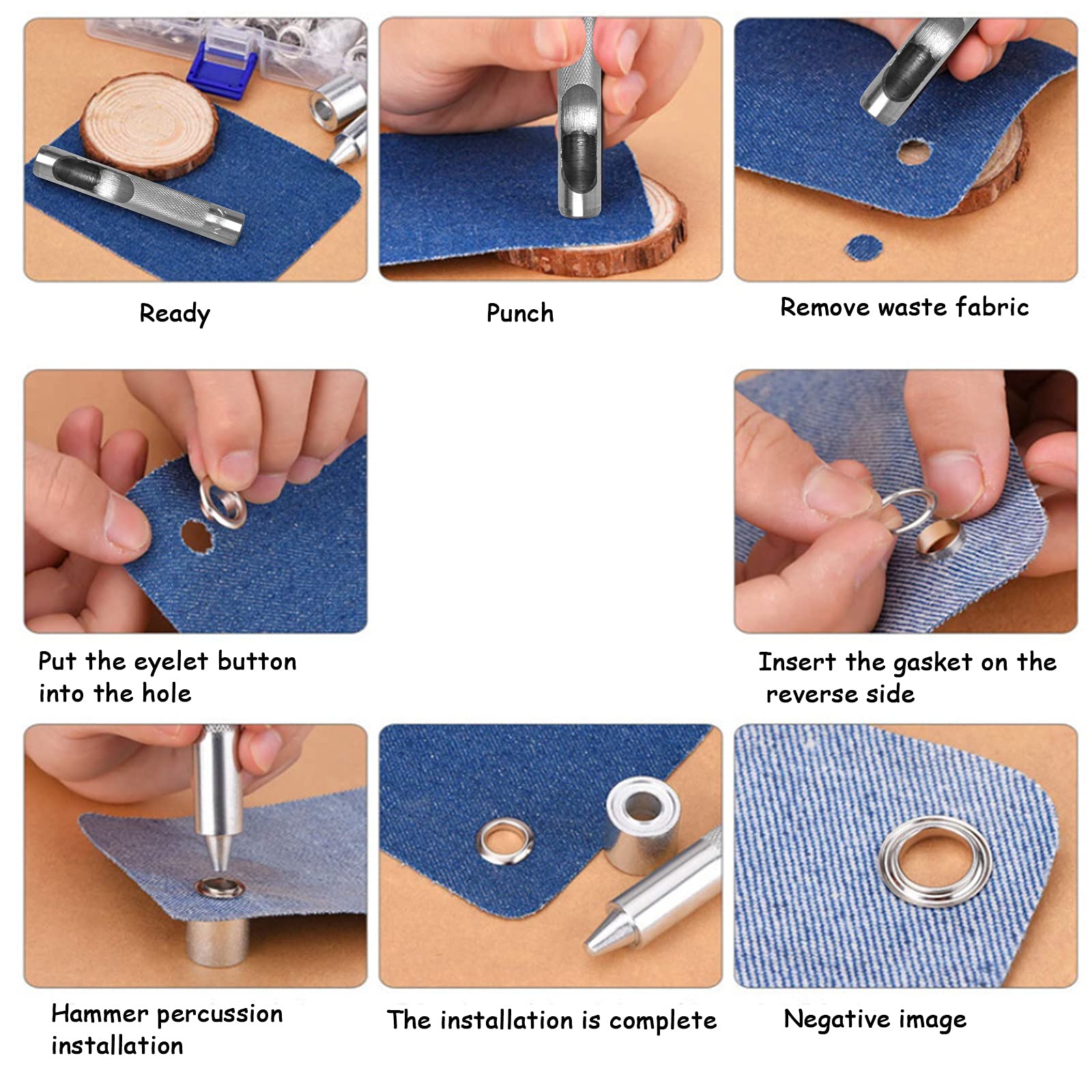 Kit De 120 Ojales Metálicos De 12mm Con Herramientas: Perfecto Para Tus Proyectos De Manualidades, Lonas, Cortinas Y Ropa