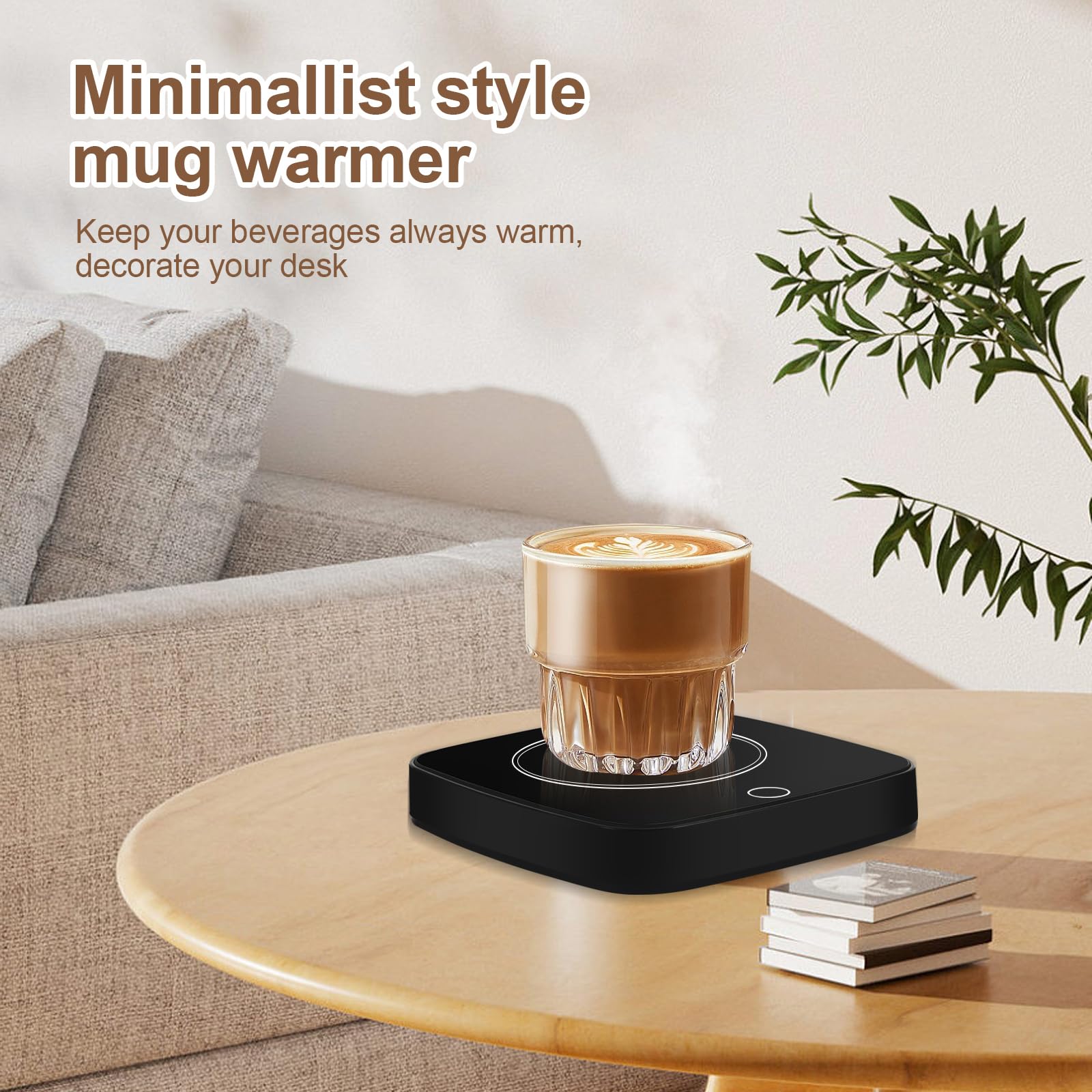 Jinlaili Scaldabagno intelligente per tazze, riscaldatore di caffè, con 3 modalità di temperatura, 8 ore, spegnimento automatico, riscaldatore tazza ufficio, scaldabagno, riscaldatore di candele, per