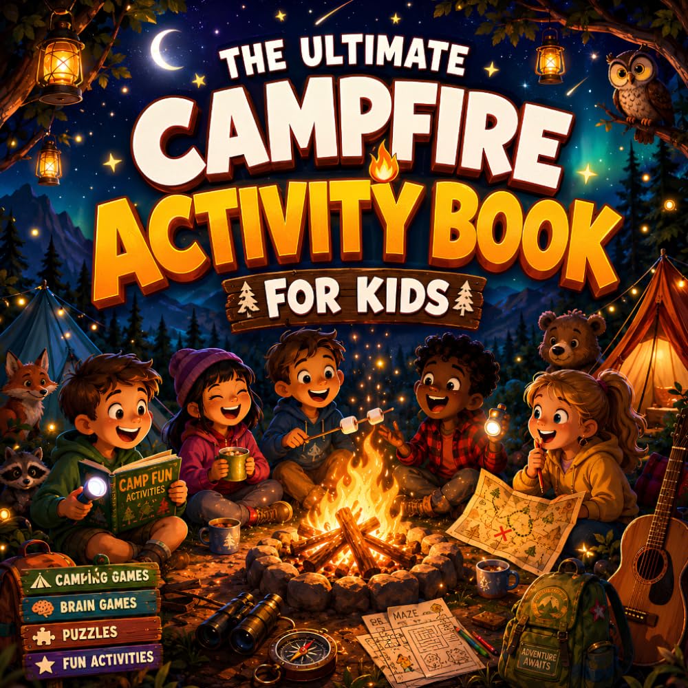 The Ultimate Campfire Activity Book for Kids: A Summer Camp and Camping Adventure with Camping Games, Brain Games, Puzzle Book and Fun Activities for Kids and Toddlers