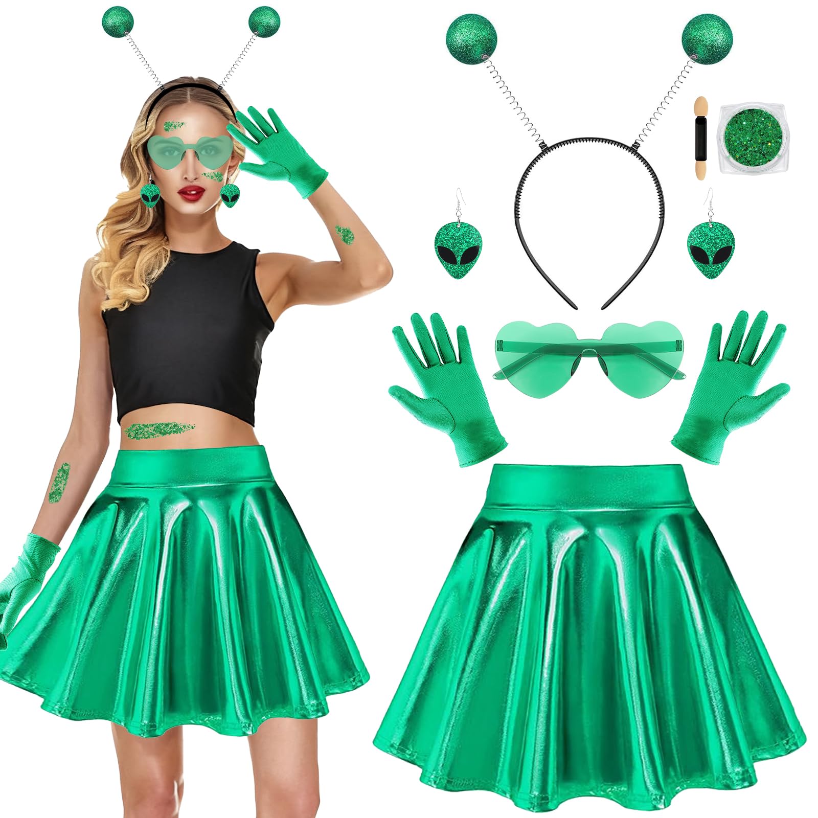 KMLGY 6 PCS Alien Costume Accessories for Adults