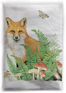 Fern Fox Cotton Flour Sack Kitchen Dish Towel