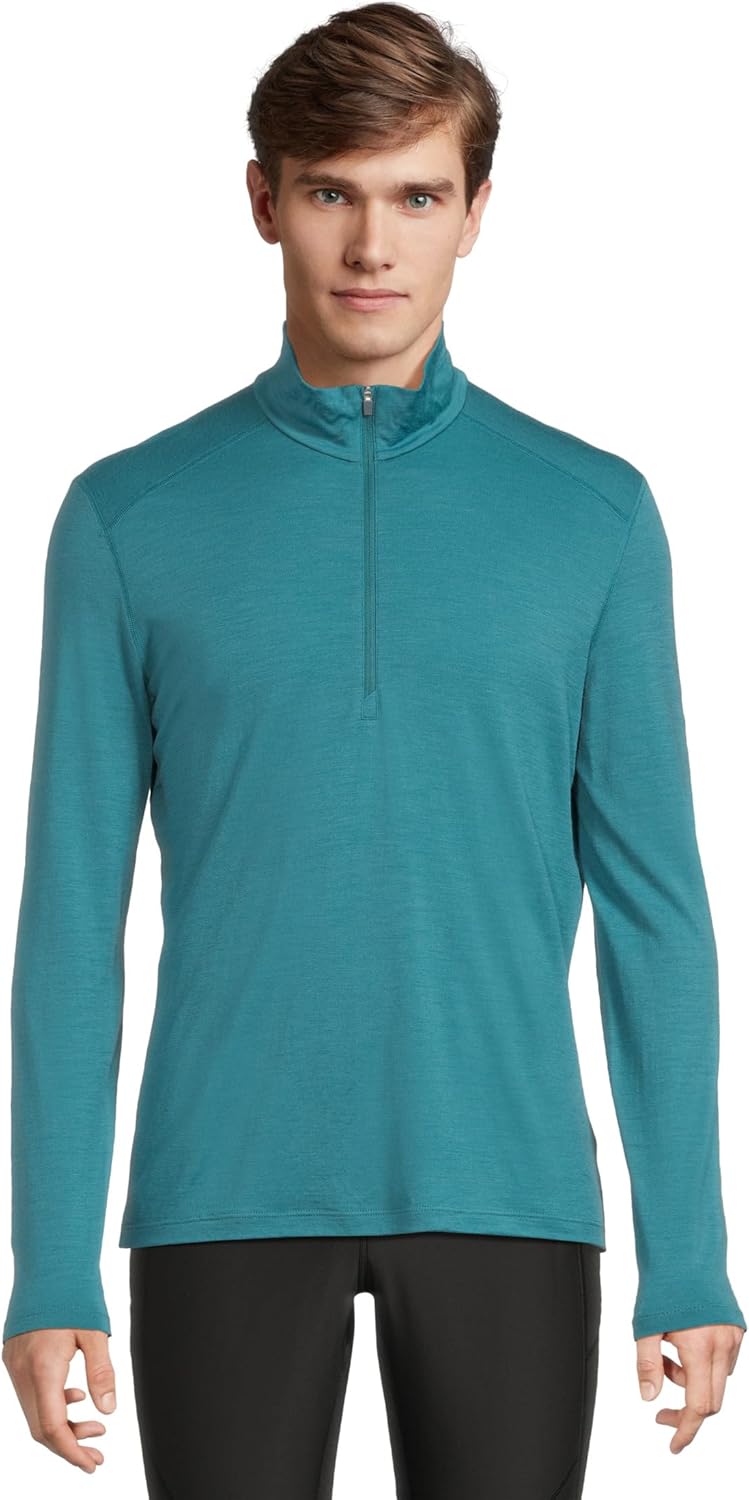 Icebreaker Men's Standard Merino 200 Oasis Long Sleeve Half Zip, Topaz