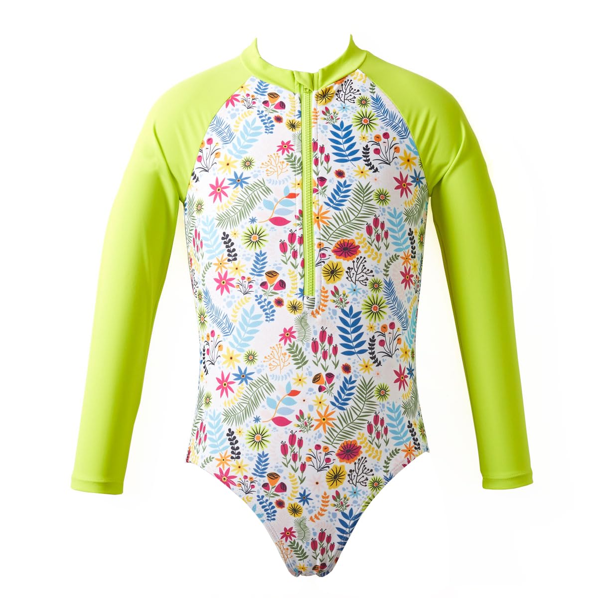 Splash About Girls Swimming Costume Sunsuit, Jungle Lime, 1-2 Years