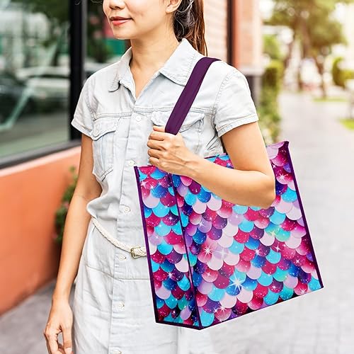 Miniatura 6 de BLEWINDZ Bolsas de regalo grandes con pañuelos 3 bolsas de regalo reutilizables con asas para fiestas de cumpleaños, baby showers, compras (13 x 7 x