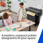 HP DesignJet T210 Large Format Wireless Color Plotter Printer - 24", with Modern Compact Design (8AG32D)
