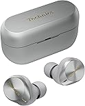 Technics EAH-AZ80E-S kabellose Ohrhörer mit Noise Cancelling, Multipoint Bluetooth 3 Geräte, bequemer In-Ear-Ohrhörer, Kabelloses Laden, Silber