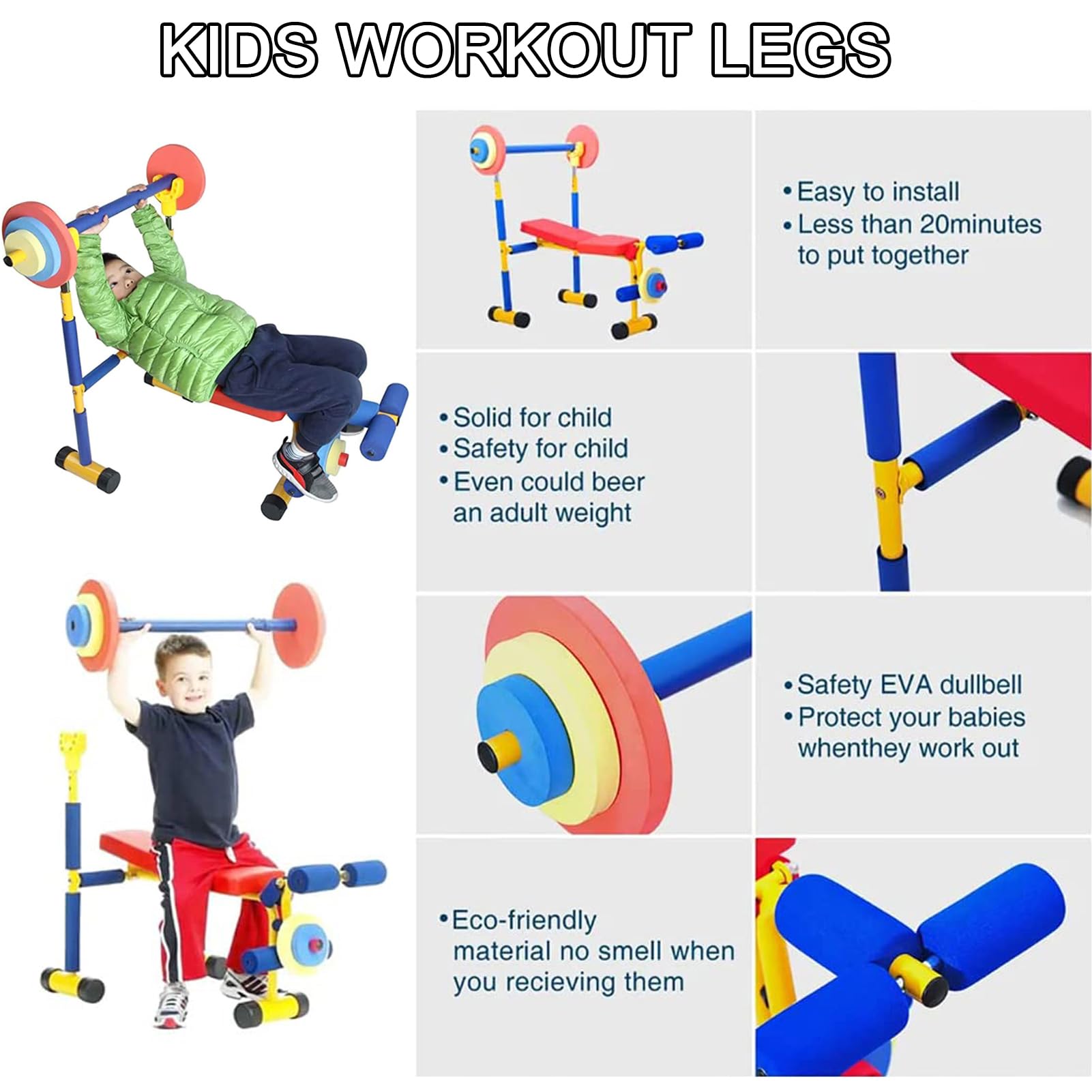 Gym Equipment Baby Weight Bench Exercise For Kids Fun And