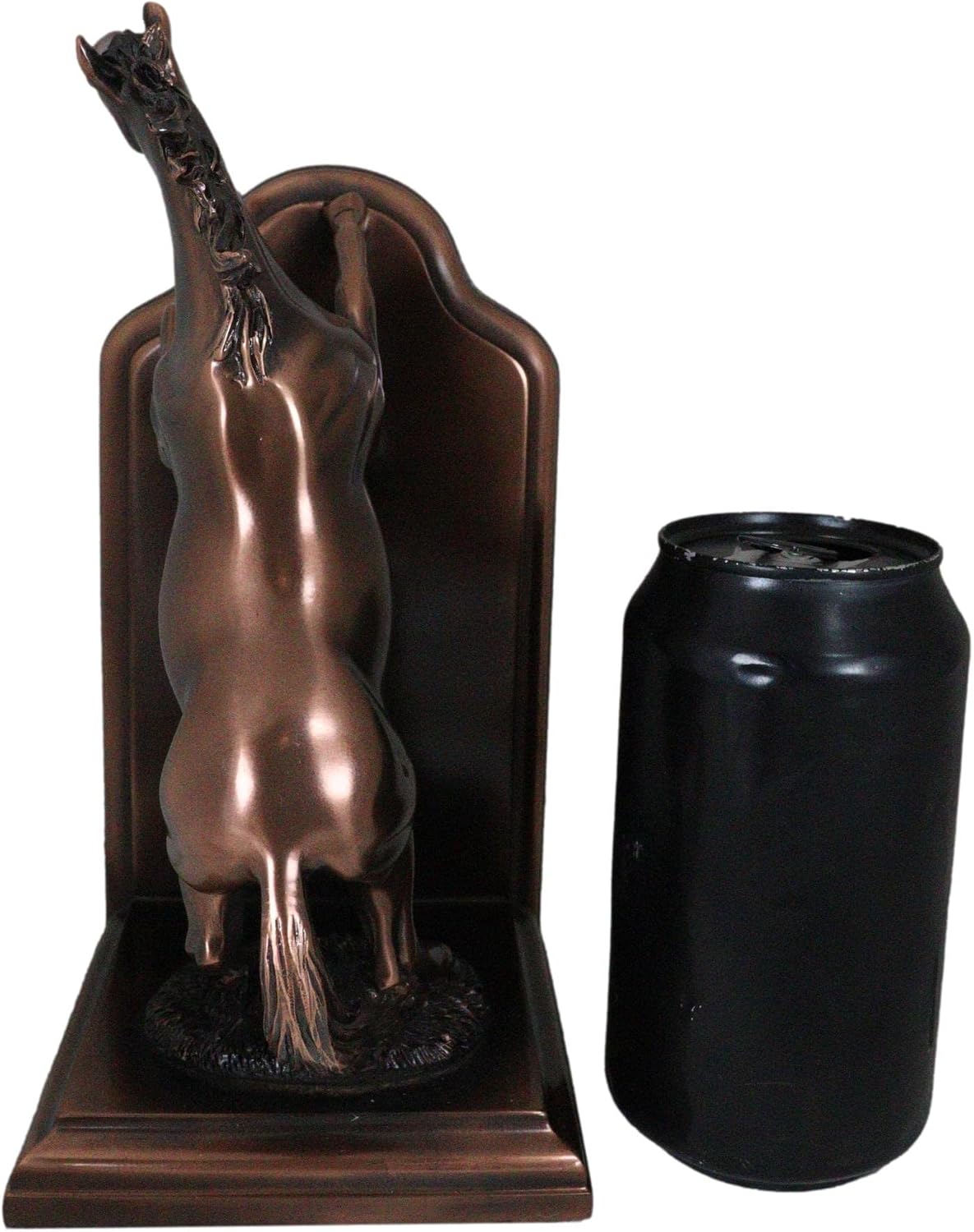Ebros Rustic Western Equestrian Beauty Rearing Horses Bookends Figurine Set 9" Tall Rodeo Cowboy Horse Themed Bronze Electroplated Resin Book Ends Office Study Library Shelves Desktop Accent Figurine