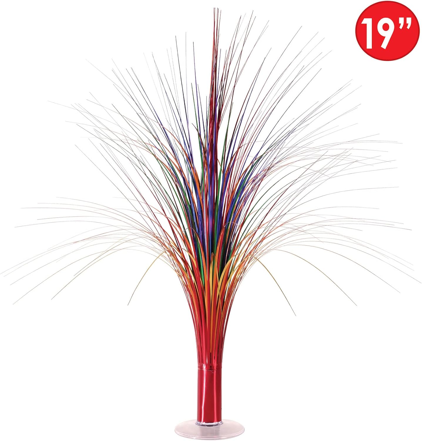 Beistle Rainbow Party Decoration Bundle – Metallic Table Skirt and Multi-Color Spray Centerpiece, Vibrant Décor for Pride Events, Birthdays, Graduations, Festivals, and Colorful Celebrations