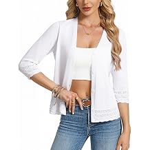 GRACE KARIN Cardigan Sweaters for Women Casual 3/4 Sleeve Lightweight Cardigans 2026 Summer Spring Button Down Sweater Tops