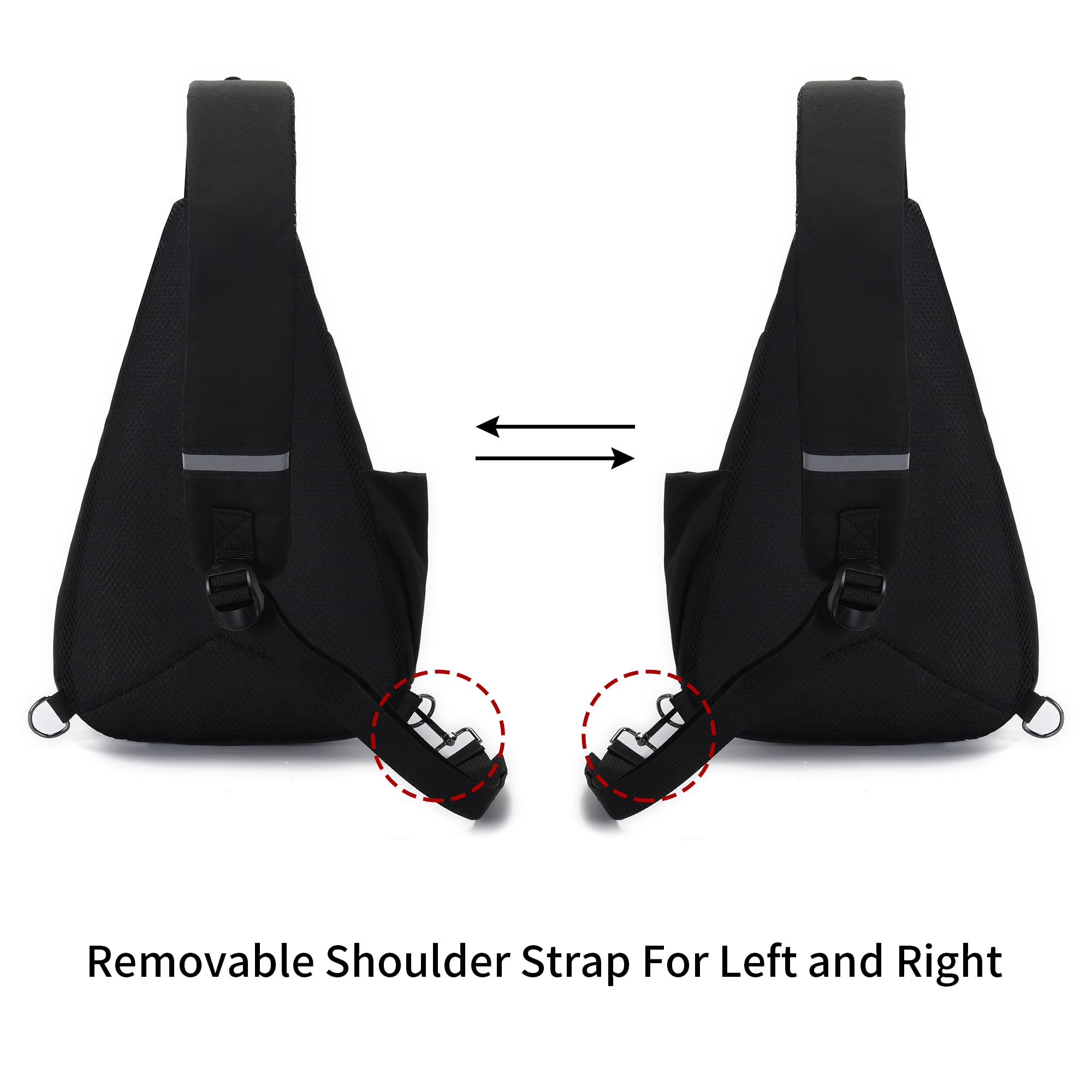 Sling Bag Impermeable para Hombre y Mujer, Bolsa de Pecho Cruzada para Deporte al Aire Libre