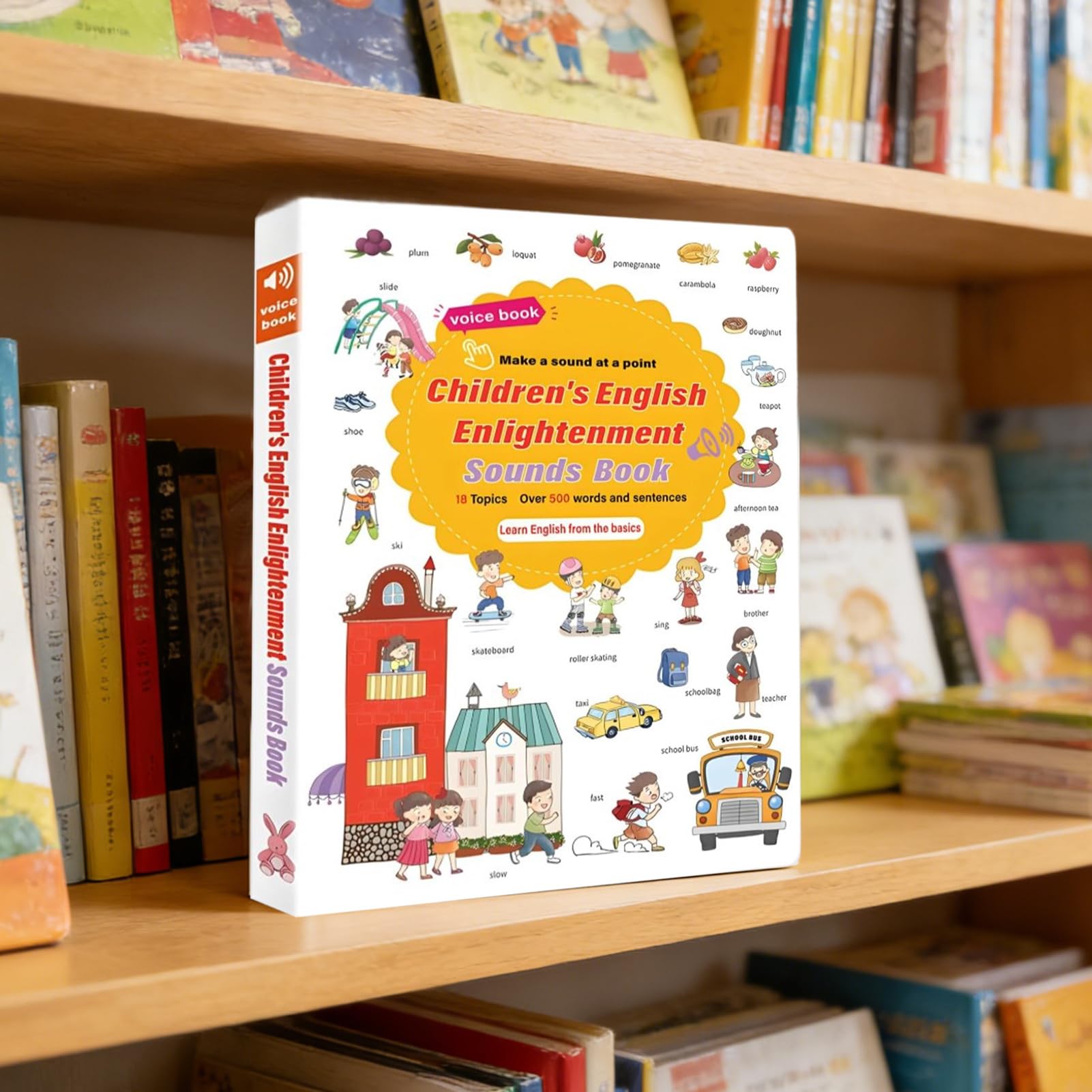 English Talking Book - Educational Reading Game for Preschool | Words Talking Interactive Audio Books with Fun Learning Activities & Engaging Storytelling for Kindergarten Library School Playtime and